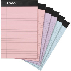 Basics Writing Pads,  Narrow Ruled, Pink, Orchid & Blue Paper, 6-Pack